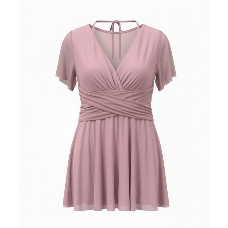 メッシュフレアスリーブカシュクールワンピース水着 | VIVID LADY | 詳細画像12 