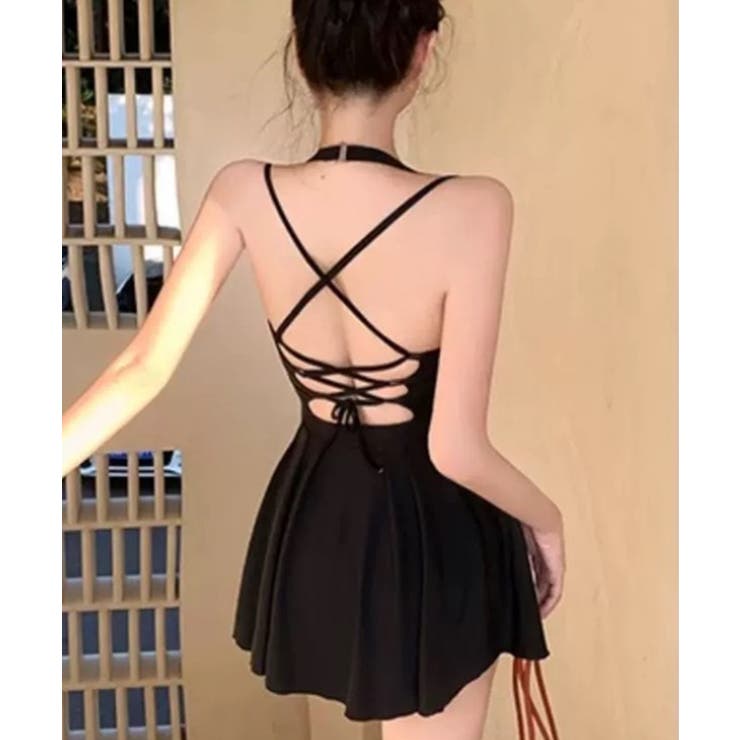 ホルターネックバックストラップフレアワンピース水着 | VIVID LADY | 詳細画像3 