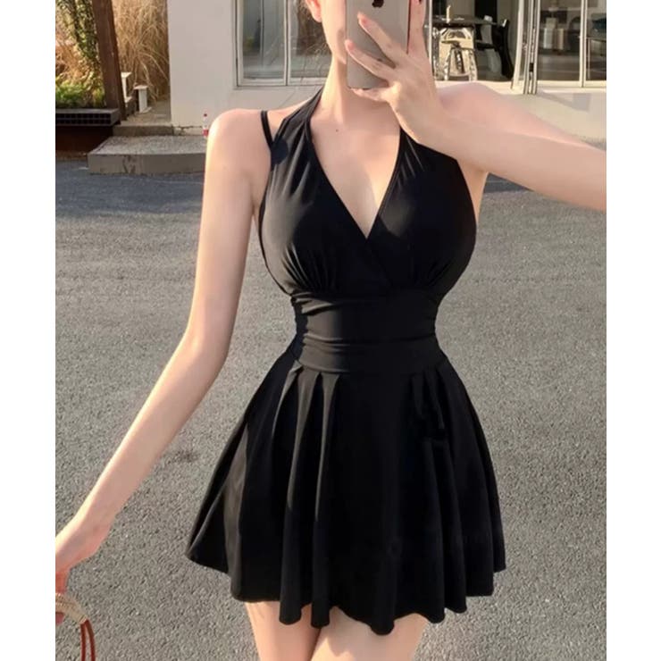 ホルターネックバックストラップフレアワンピース水着 | VIVID LADY | 詳細画像4 