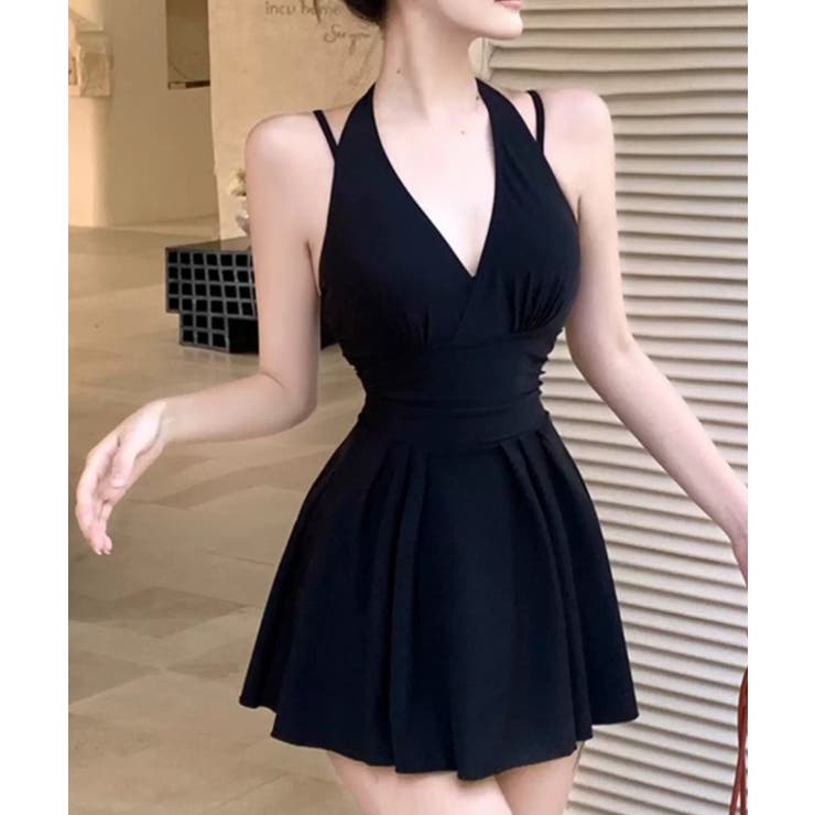 ホルターネックバックストラップフレアワンピース水着 | VIVID LADY | 詳細画像5 