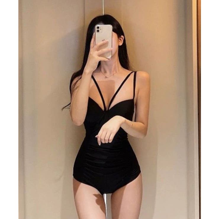 メッシュトップスｘシャーリングワンピース水着 2点セット | VIVID LADY | 詳細画像3 