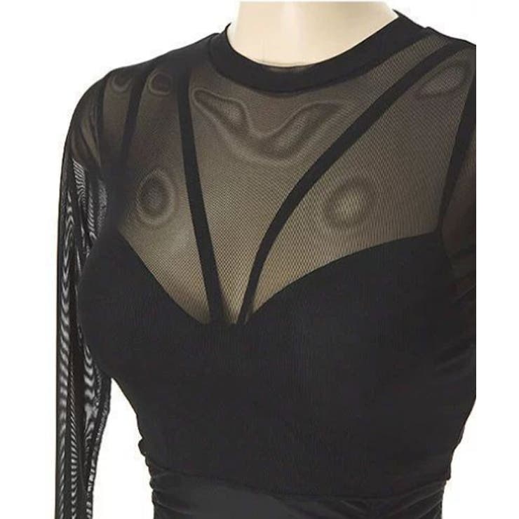 メッシュトップスｘシャーリングワンピース水着 2点セット | VIVID LADY | 詳細画像9 