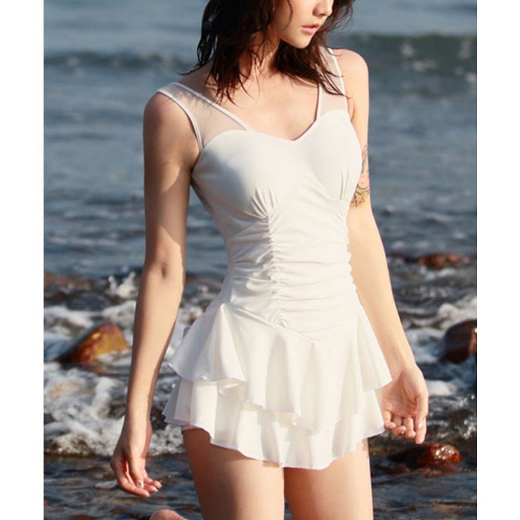 バックオープンティアードフリルワンピース水着 | VIVID LADY | 詳細画像1 