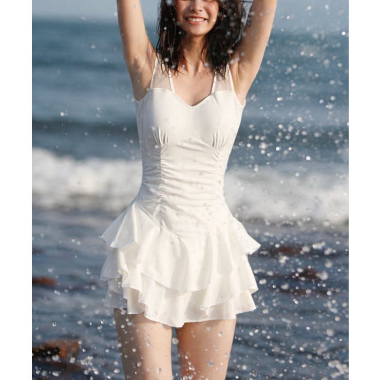 バックオープンティアードフリルワンピース水着 | VIVID LADY | 詳細画像2 