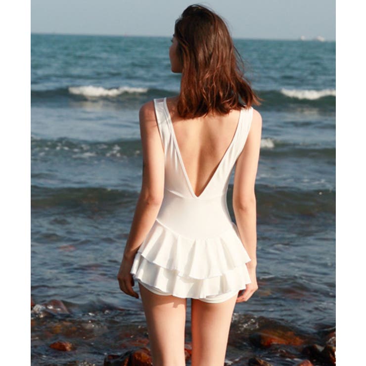バックオープンティアードフリルワンピース水着 | VIVID LADY | 詳細画像3 