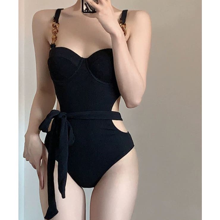 バックオープンリブショルダーアクセント水着 | VIVID LADY | 詳細画像2 