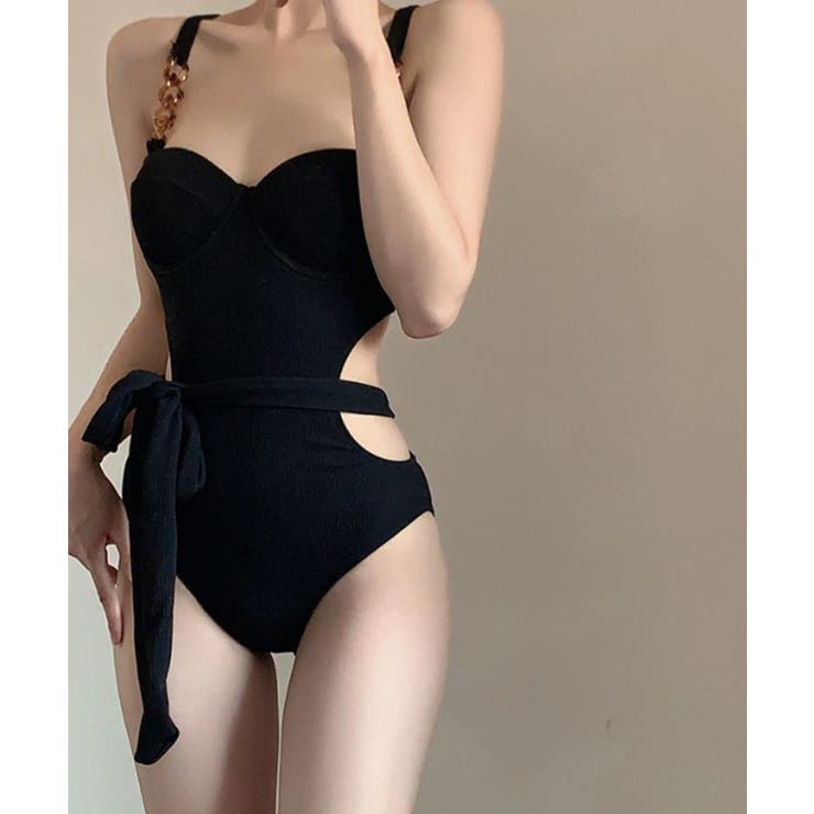 バックオープンリブショルダーアクセント水着 | VIVID LADY | 詳細画像4 