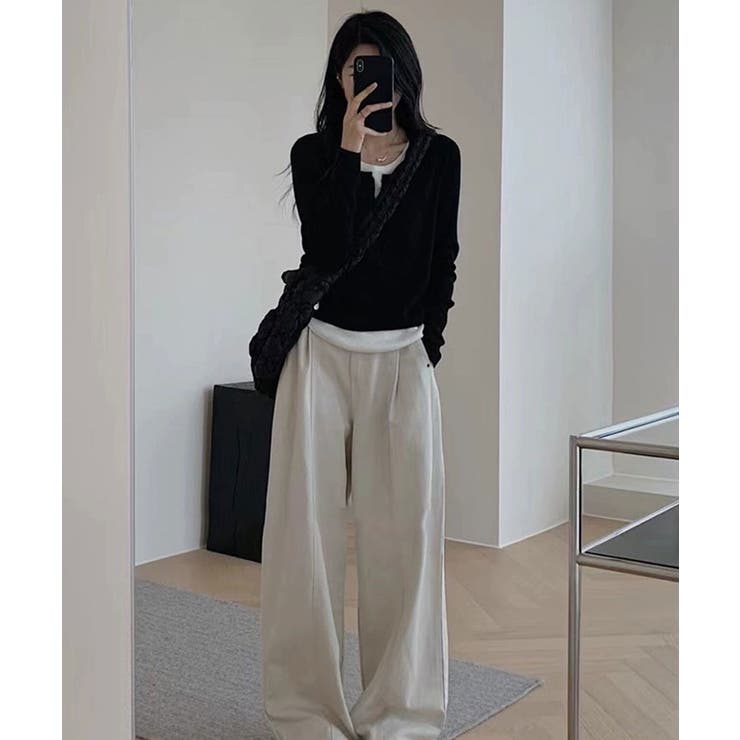 レイヤード風 キーネック Tシャツ | VIVID LADY | 詳細画像6 