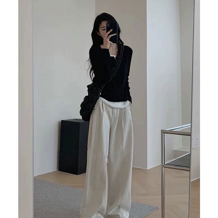 レイヤード風 キーネック Tシャツ | VIVID LADY | 詳細画像7 