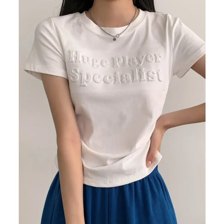 エンボスロゴ コンパクトTシャツ | VIVID LADY | 詳細画像1 