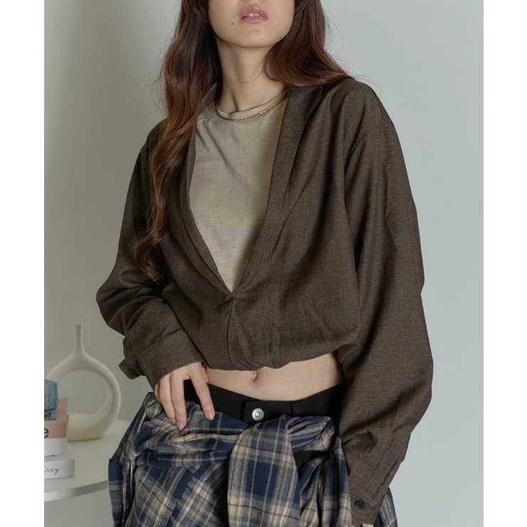 フェイクレイヤード クロップドトップス | VIVID LADY | 詳細画像2 