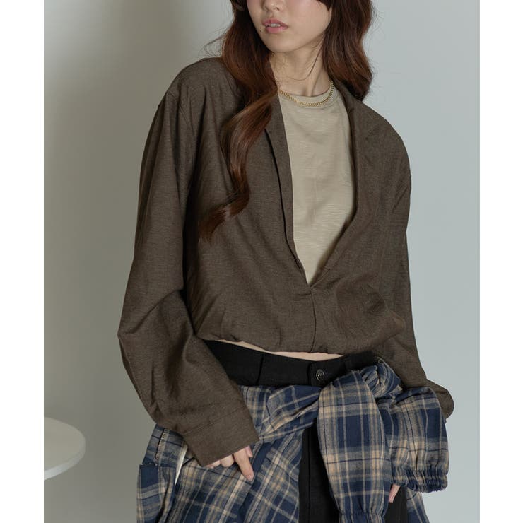 フェイクレイヤード クロップドトップス | VIVID LADY | 詳細画像1 