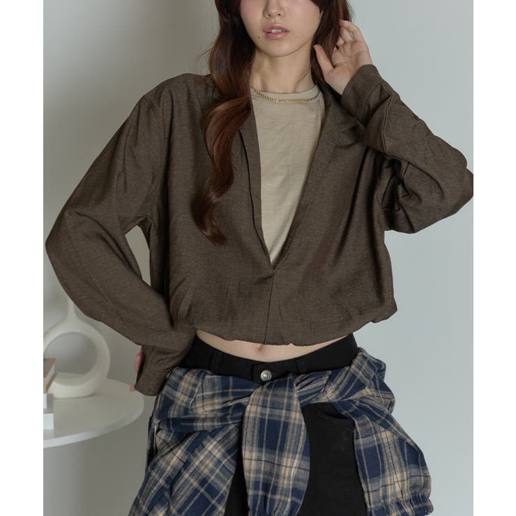 フェイクレイヤード クロップドトップス | VIVID LADY | 詳細画像4 