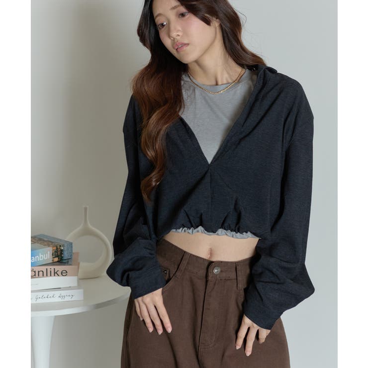 フェイクレイヤード クロップドトップス | VIVID LADY | 詳細画像5 