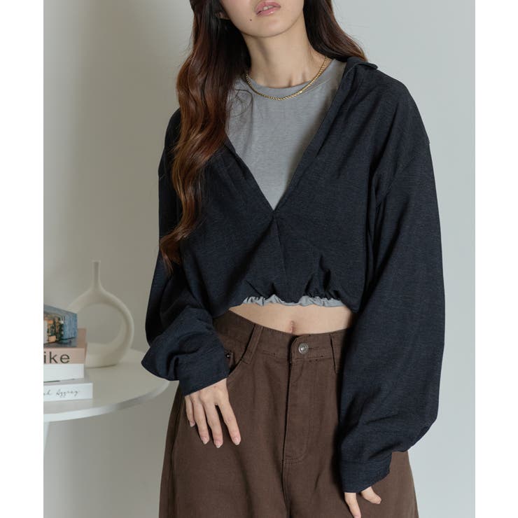 フェイクレイヤード クロップドトップス | VIVID LADY | 詳細画像24 