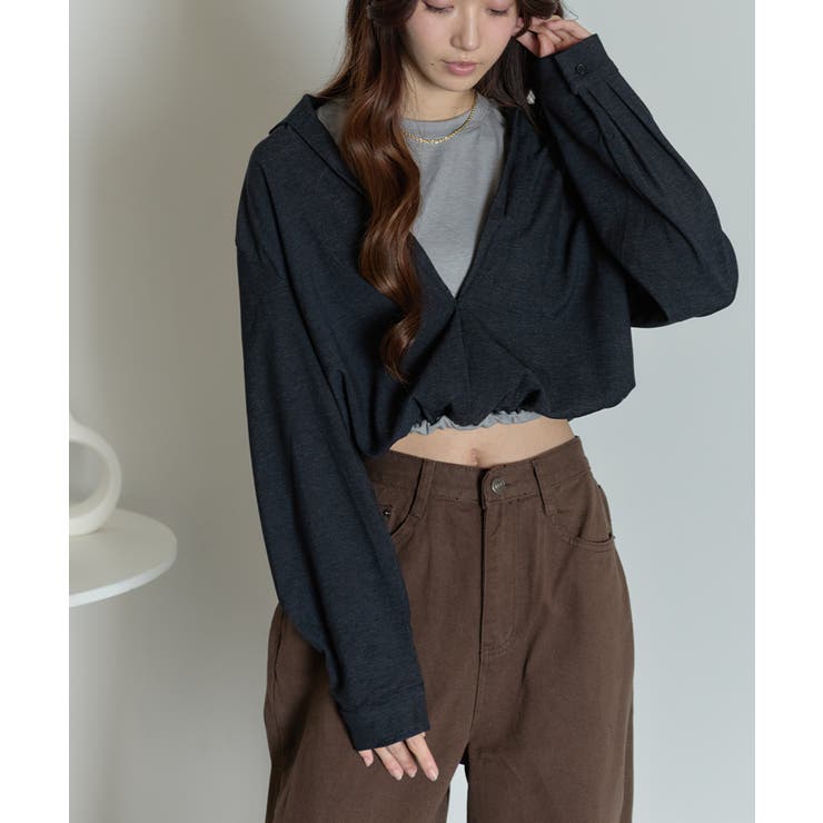 フェイクレイヤード クロップドトップス | VIVID LADY | 詳細画像27 