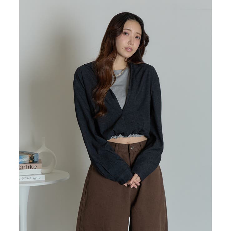 フェイクレイヤード クロップドトップス | VIVID LADY | 詳細画像33 