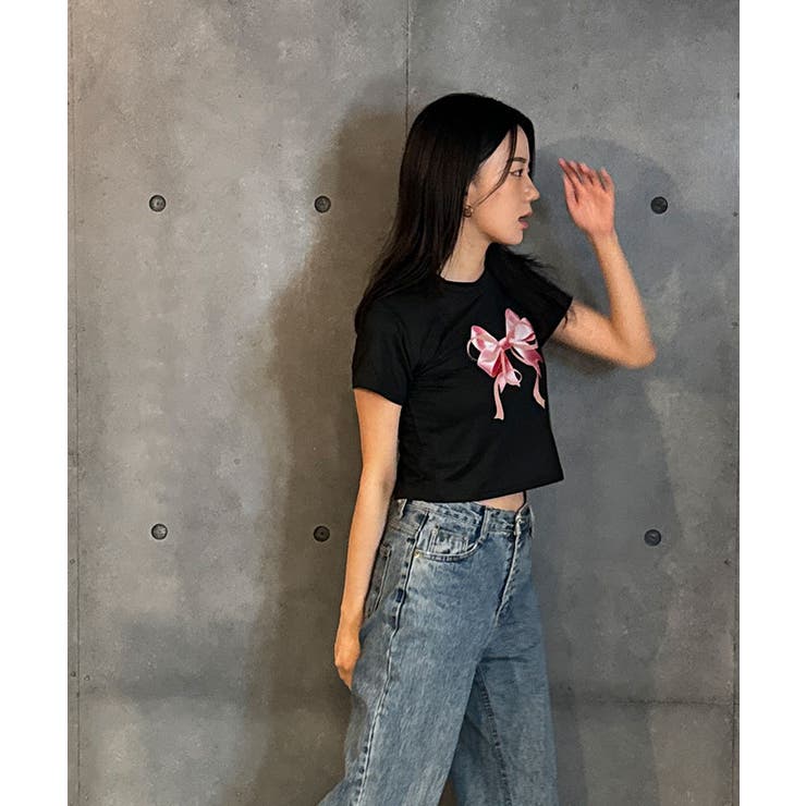 リボンプリント半袖Tシャツ レディース 夏 | VIVID LADY | 詳細画像13 