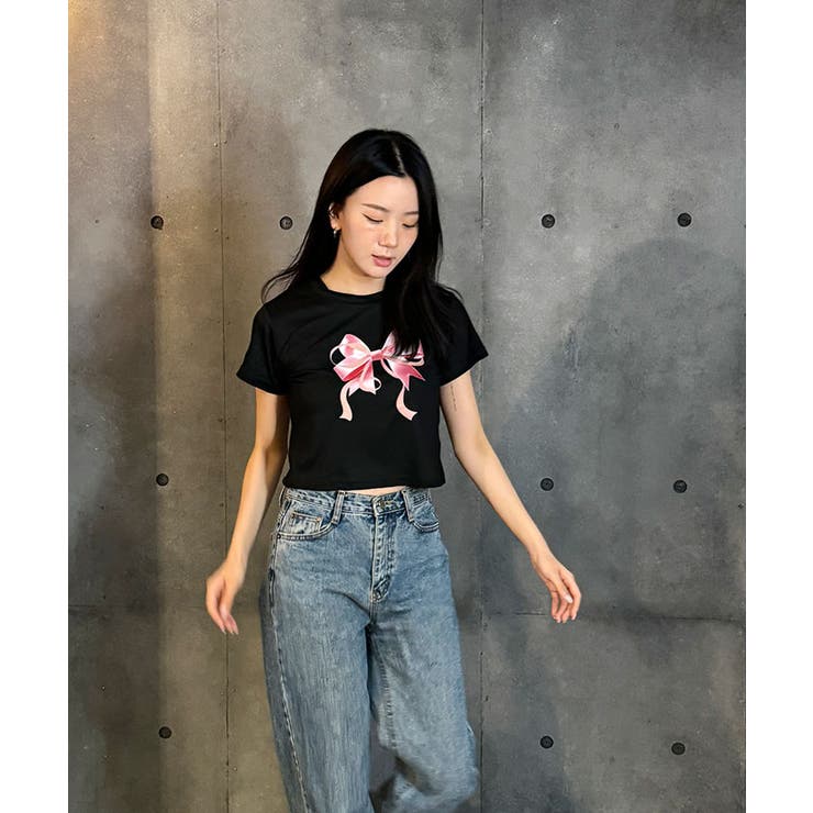 リボンプリント半袖Tシャツ レディース 夏 | VIVID LADY | 詳細画像14 
