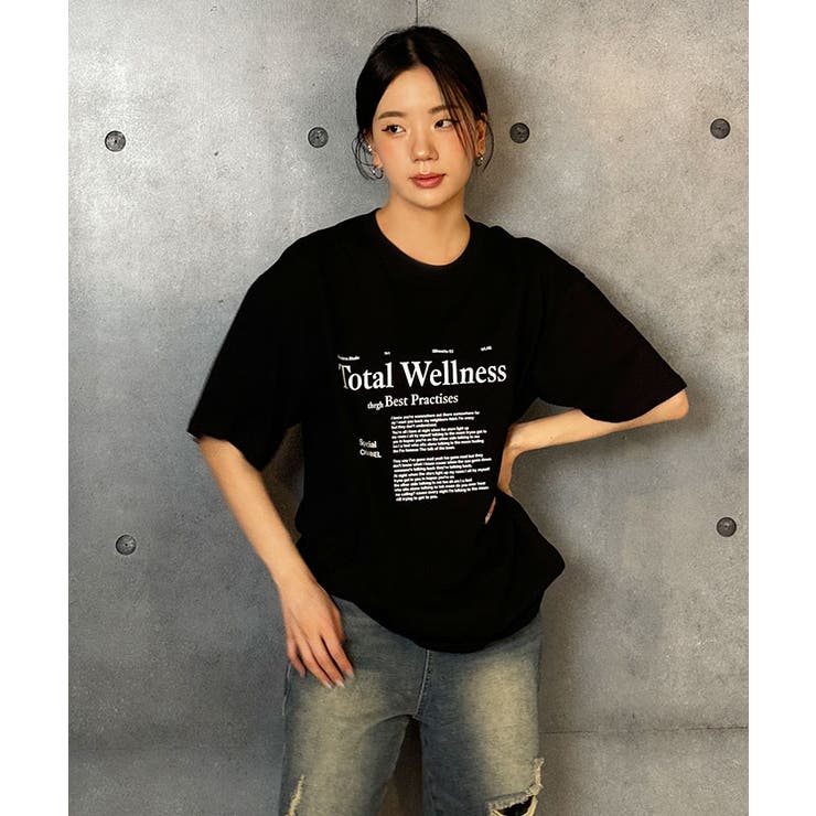 ロゴプリント半袖Tシャツ レディース 夏tシャツ[品番