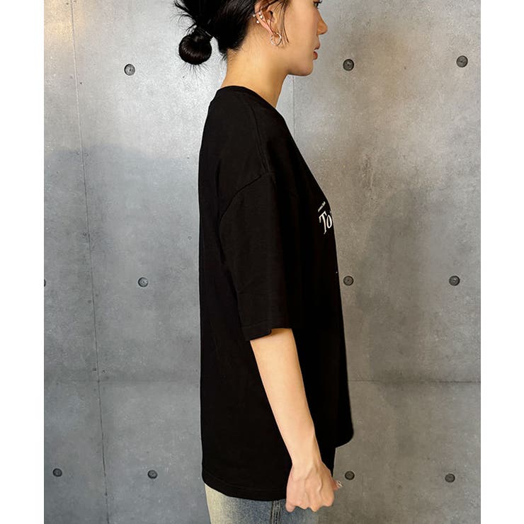 ロゴプリント半袖Tシャツ レディース 夏tシャツ[品番