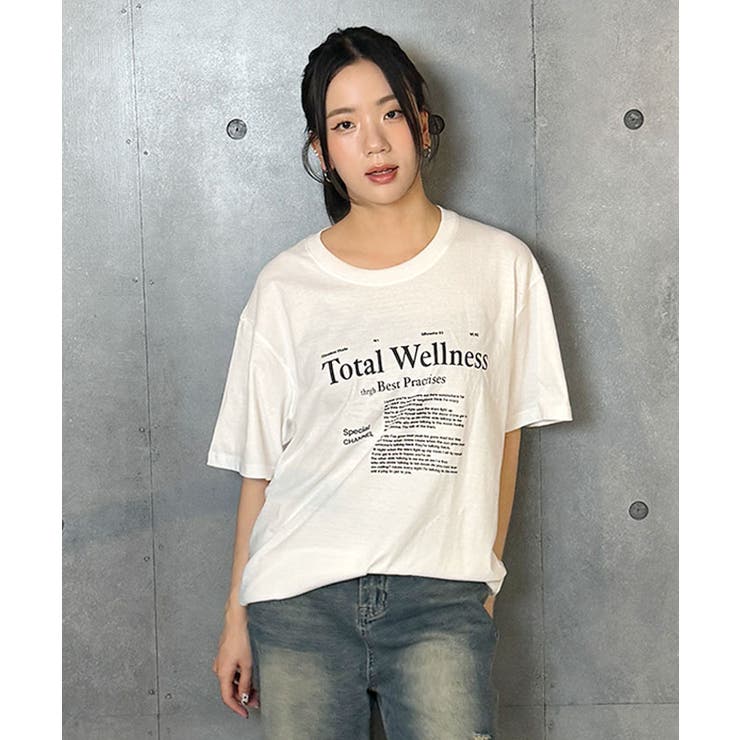 海外並行輸入正規品 ロゴプリント半袖Tシャツ 夏tシャツ[品番 レディース トップス