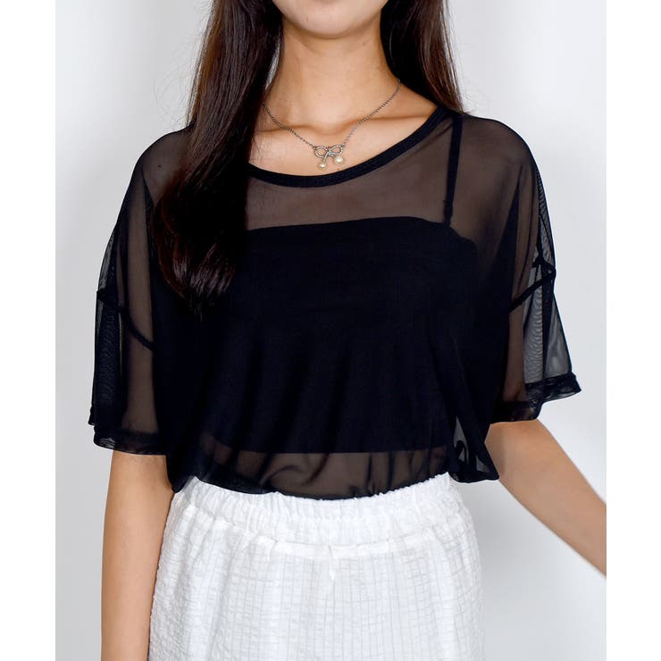 シアー半袖Tシャツ レディース 夏tシャツ | VIVID LADY | 詳細画像18 