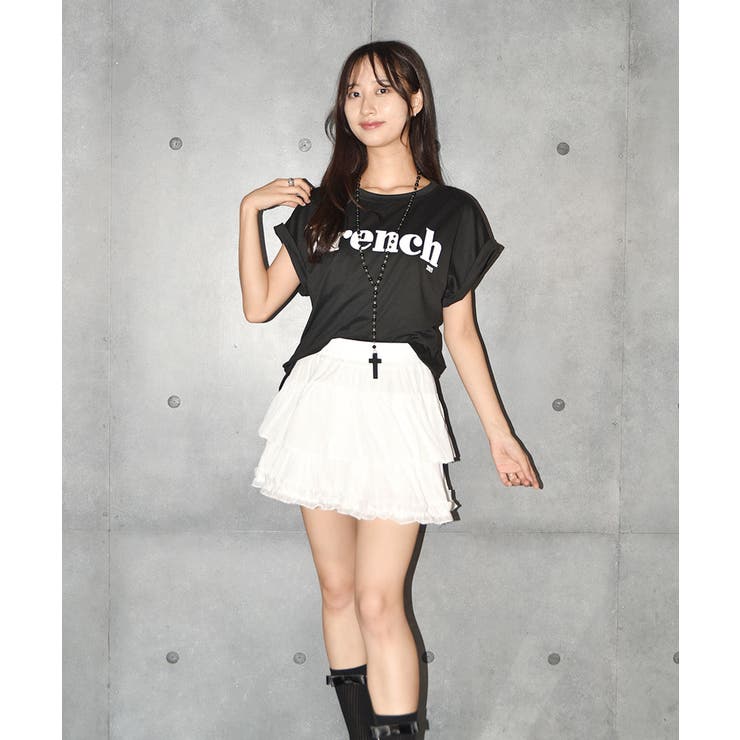 ロゴ半袖Tシャツ レディース クールネック | VIVID LADY | 詳細画像4 