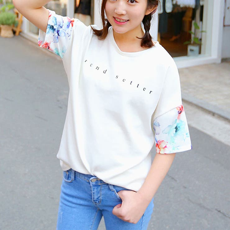 トレンドセッター花柄半袖tシャツ 花柄 半袖 品番 Kh Vivid Lady ビビッドレディー のレディース ファッション通販 Shoplist ショップリスト