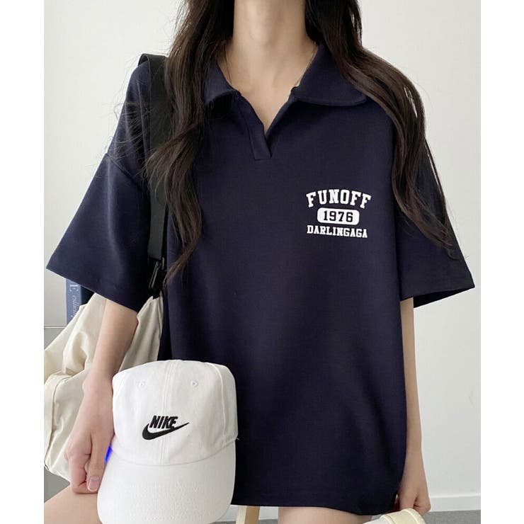 襟付き半袖Tシャツブロークコア レディース ブロケットコア[品番 襟付き半袖Tシャツブロークコア レディース ブロケットコア[品番