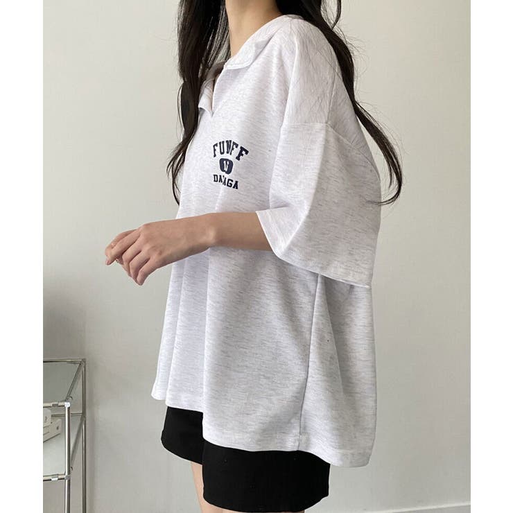 襟付き半袖Tシャツブロークコア レディース ブロケットコア[品番