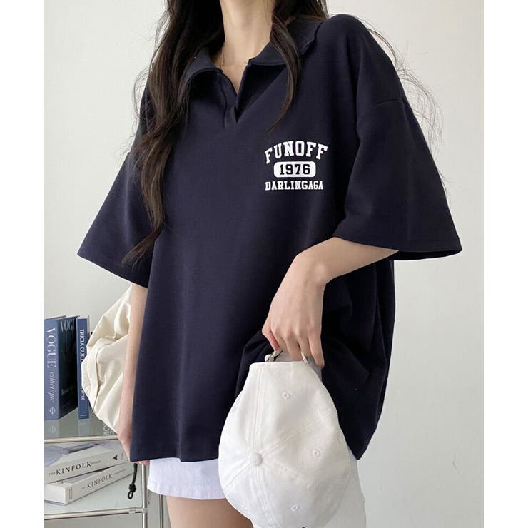 襟付き半袖Tシャツブロークコア レディース ブロケットコア[品番