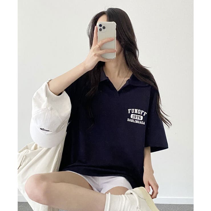 襟付き半袖Tシャツブロークコア レディース ブロケットコア[品番