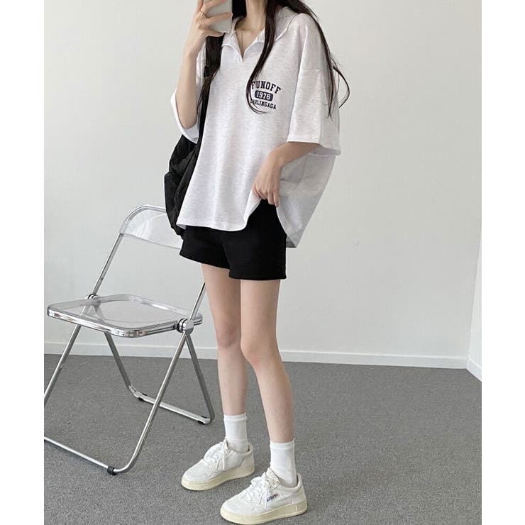 襟付き半袖Tシャツブロークコア レディース ブロケットコア[品番