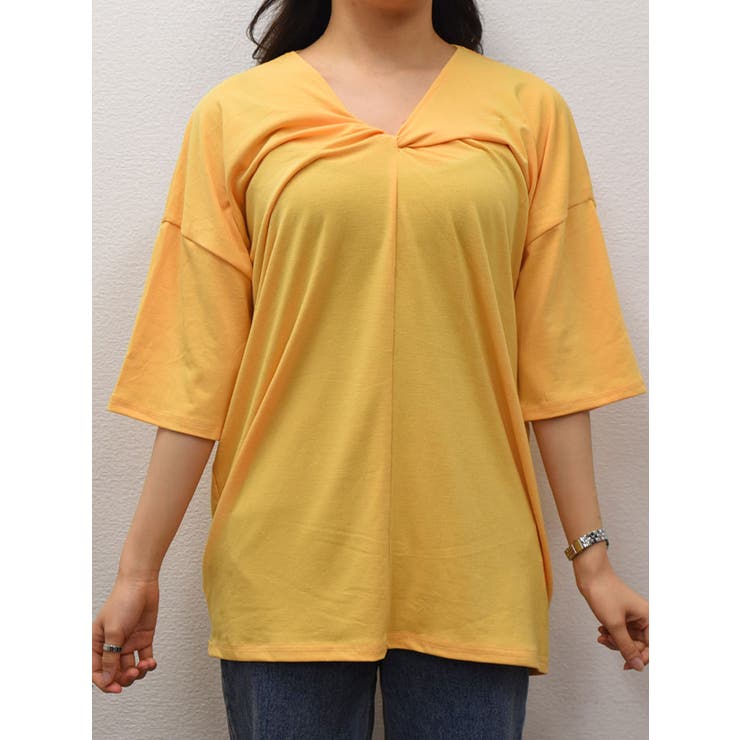 イエロー | トップス レディース vネックtシャツ | VIVID LADY