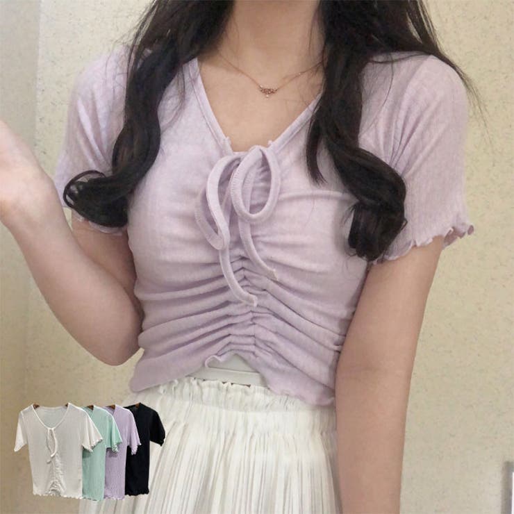 リブtシャツ レディース 半袖 | VIVID LADY | 詳細画像1 