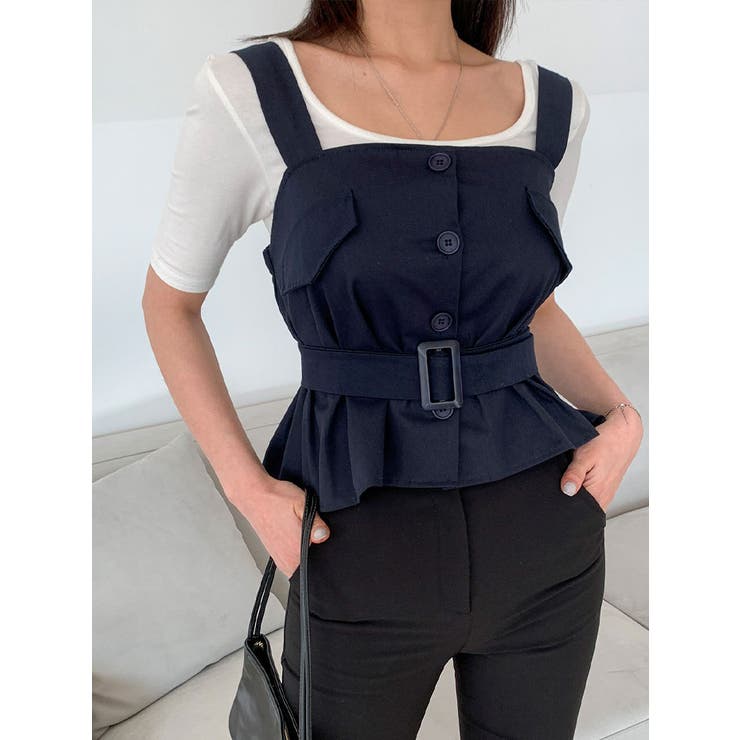 ビスチェ風ベルト Achic ベルト ビンテージ風コンチョベルト レディース