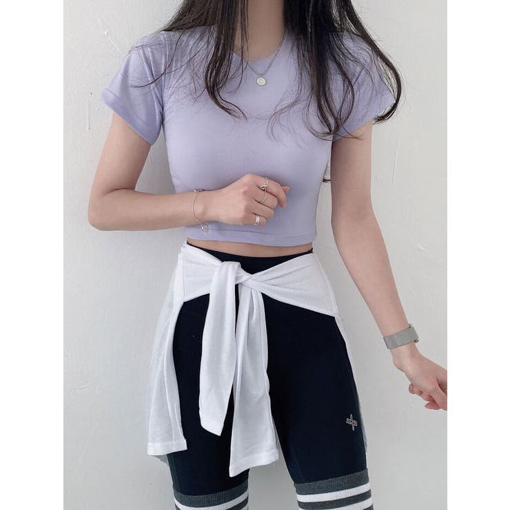 クールクロップド丈半袖Tシャツ レディース 無地 | VIVID LADY | 詳細画像26 