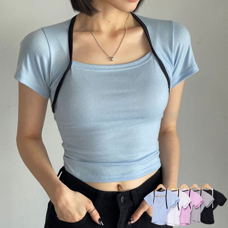 フェミニンで可愛らしい魅クロップド丈半袖Tシャツ レディース 夏 | VIVID LADY | 詳細画像1 