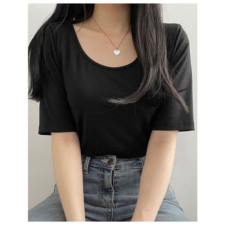 国内発送 DEDICATED Uネック半袖Tシャツ 接触冷感ゆったり半袖UネックTシャツ Tシャツ カットソー メンズ