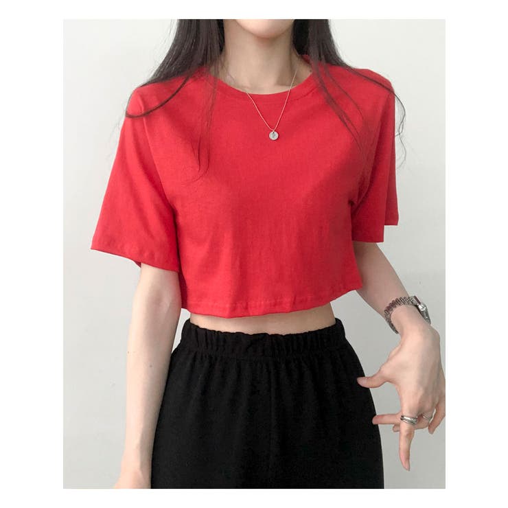 13カラークロップド半袖tシャツ レディース 半袖[品番
