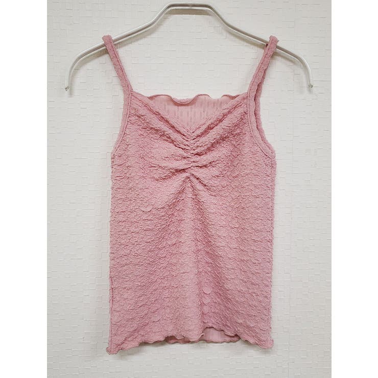 ピンク | ユニークな感じのキャミタンクTシャツ レディース 夏 | VIVID LADY