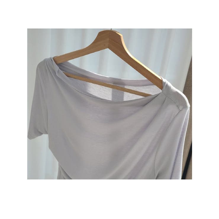ドレープボートネック半袖Tシャツ 全3色 レディース | VIVID LADY | 詳細画像4 