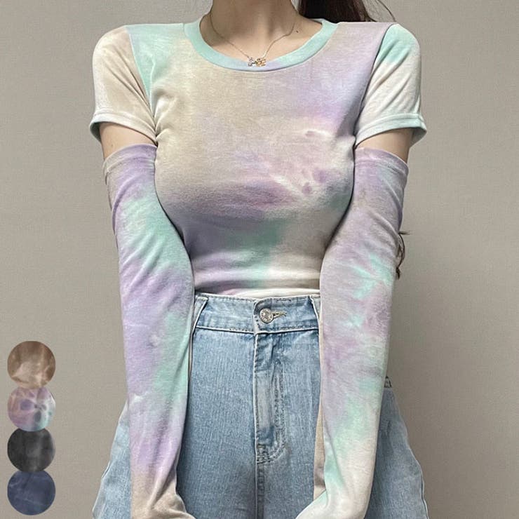 タイダイ柄肩出しTシャツ 全4色 レディース | VIVID LADY | 詳細画像1 