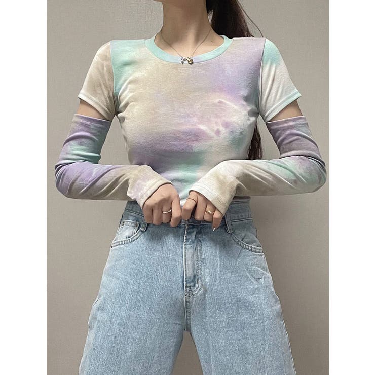 タイダイ柄肩出しTシャツ 全4色 レディース | VIVID LADY | 詳細画像6 