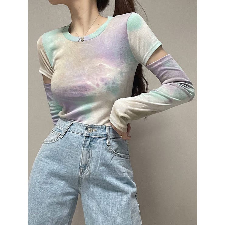 タイダイ柄肩出しTシャツ 全4色 レディース | VIVID LADY | 詳細画像7 