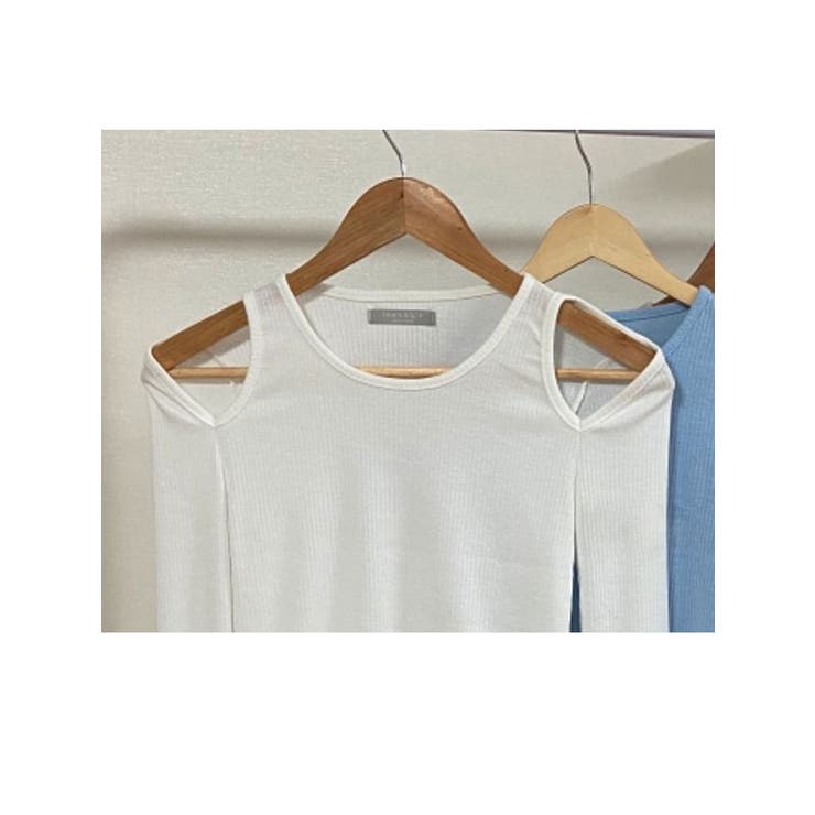 可愛い肩出しクロップド丈Tシャツ 全4色 y2k[品番：KH000012705