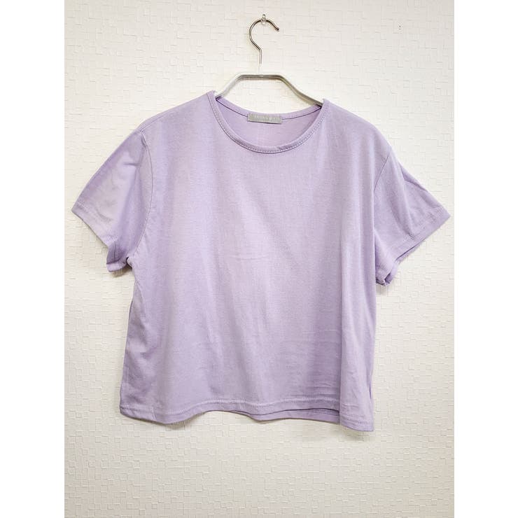 ベーシックな無地ショート丈Tシャツ 半袖 全4色 | VIVID LADY | 詳細画像2 