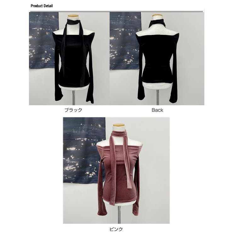 tシャツ ベロアドレープチョーカートップス レディース tシャツ チョーカー付きフロントZIPトップス レディース
