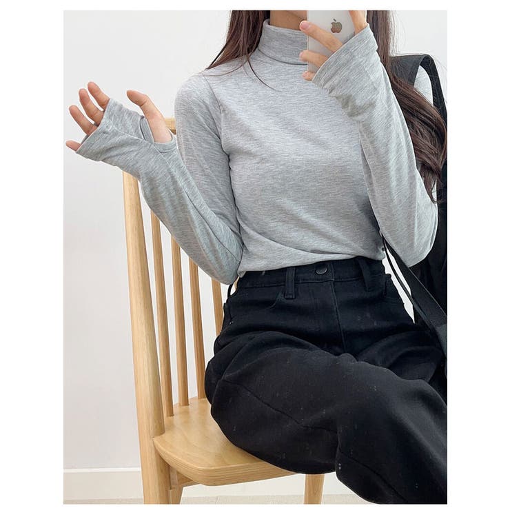 裏起毛ウォーマータートルネックtシャツ長袖トップスレディース 裏起毛ウォーマータートルネックtシャツ長袖トップスレディース